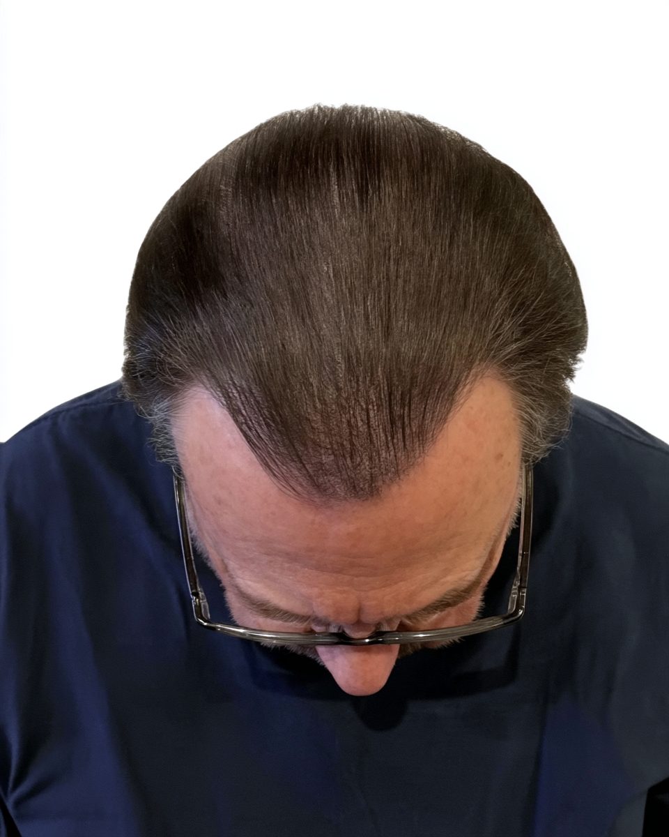 Full scalp, soft hairline: after treatment
